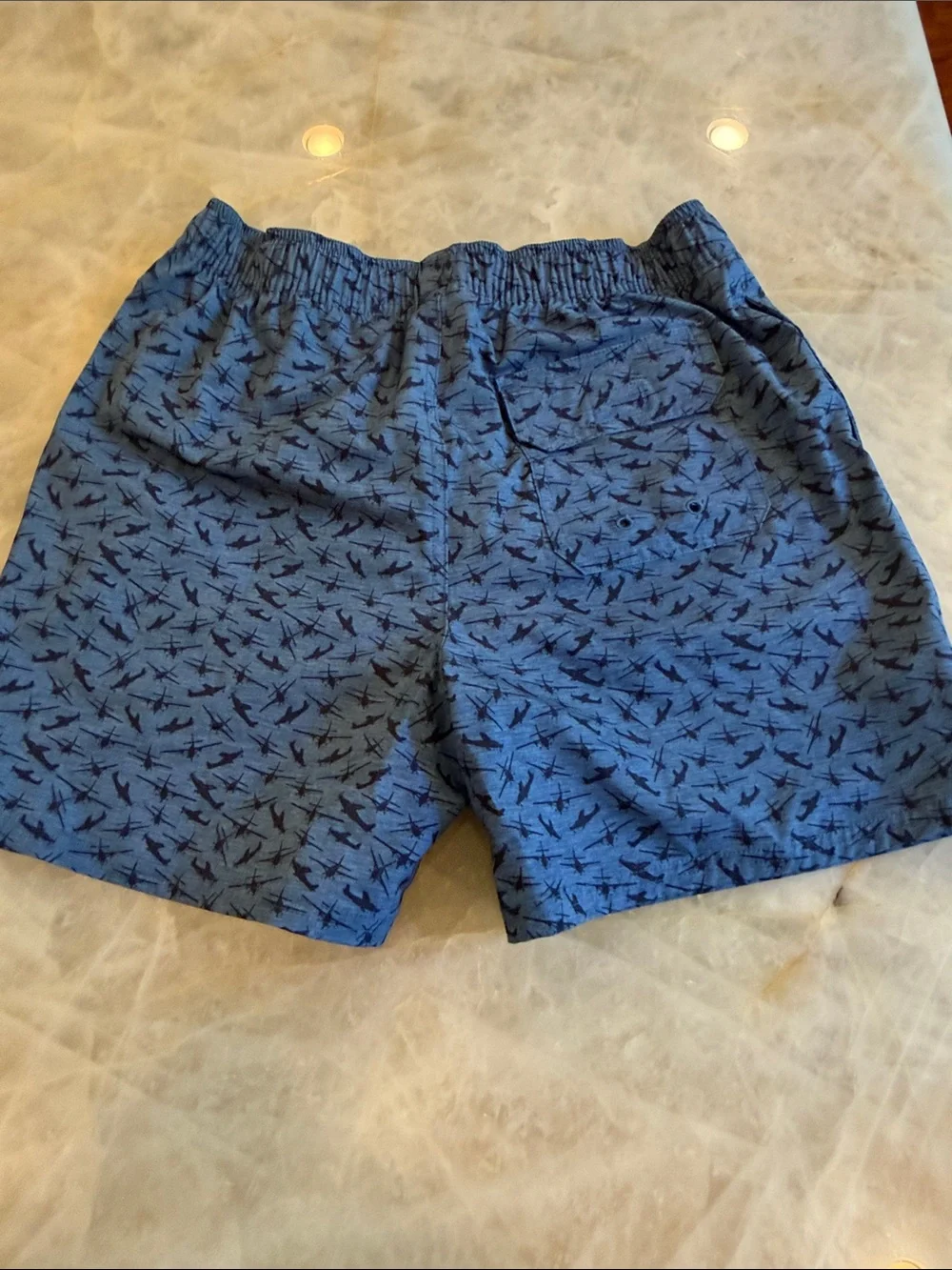 Boysvineyard Vines Blue Patterned Swim Shorts
